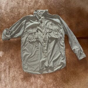 Sports Afield Olive/Sage Green Button-Up Shirt